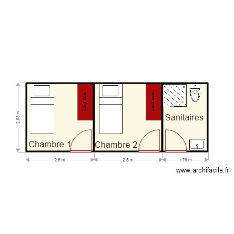 boyerie. Plan de 0 pièce et 0 m2