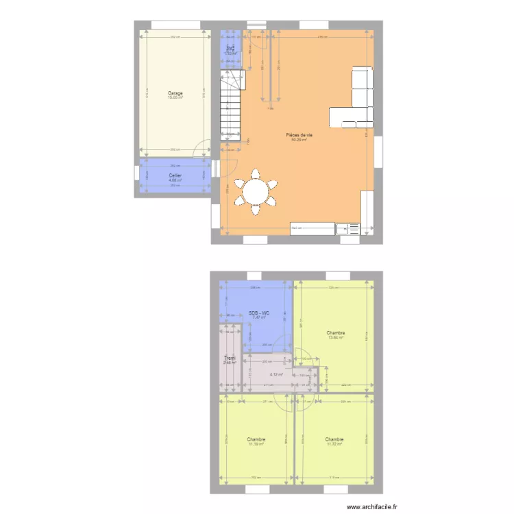 Isalie garage 105 . Plan de 