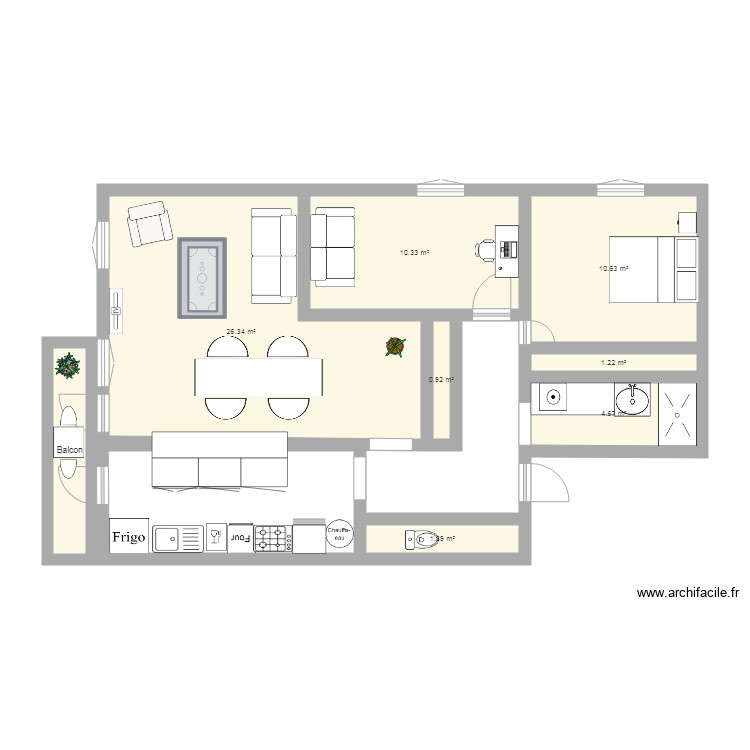 appartement manon. Plan de 0 pièce et 0 m2