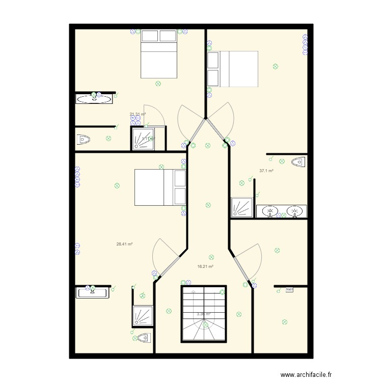 2 etage fays la chapelle. Plan de 0 pièce et 0 m2