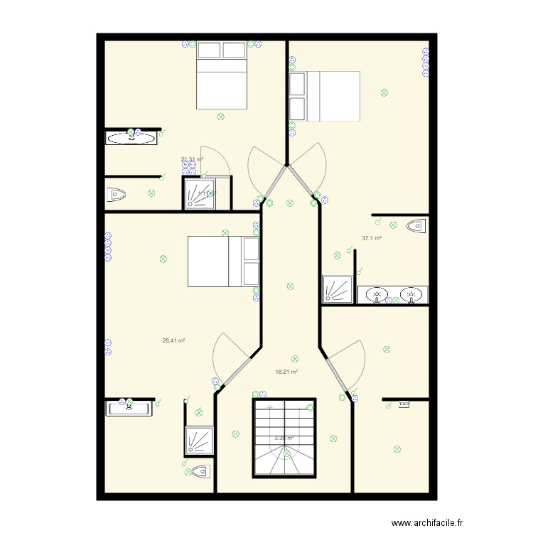 2 etage fays la chapelle. Plan de 0 pièce et 0 m2