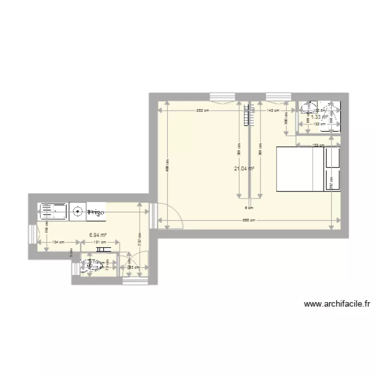 appartement D63. Plan de 