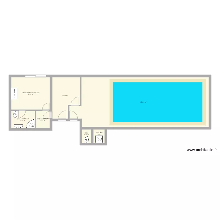 ESPACE PISCINE BONMORT piece supplementaire. Plan de 