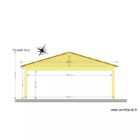 plan de coupe facade Sud