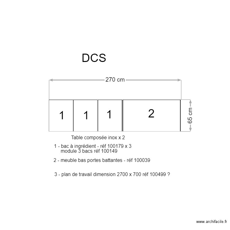 DCS. Plan de 0 pièce et 0 m2