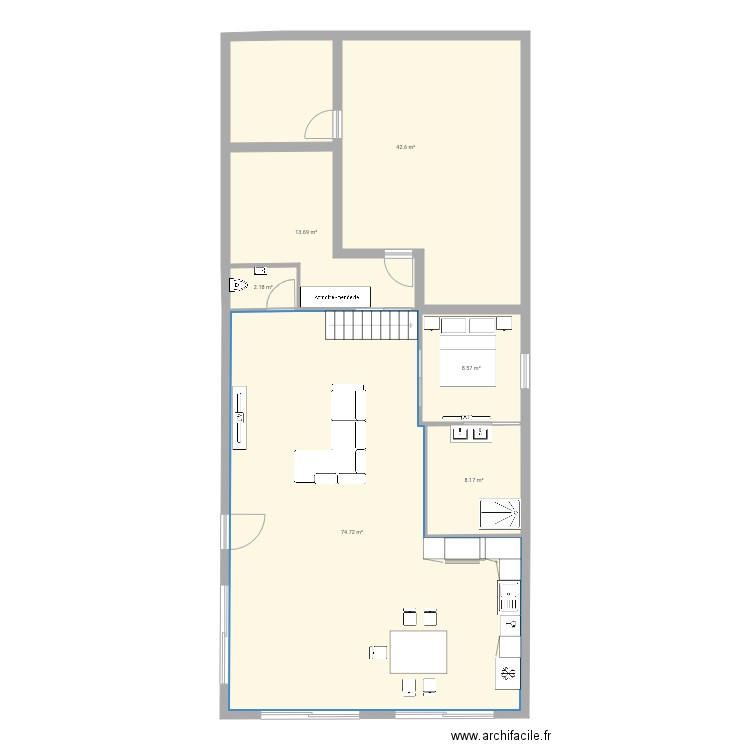 Grange rdc. Plan de 0 pièce et 0 m2