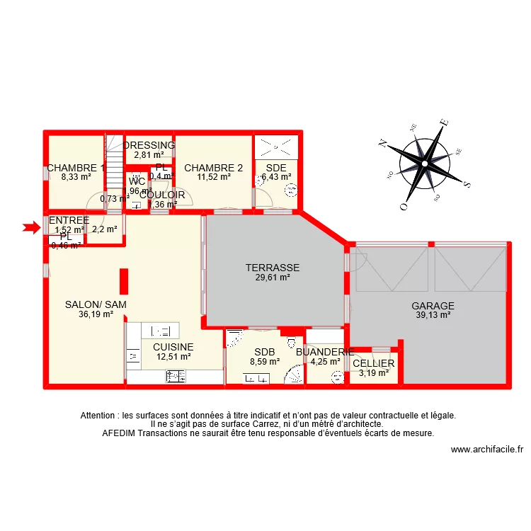BI 11166 RDC . Plan de BI 11166 RDC . Plan de