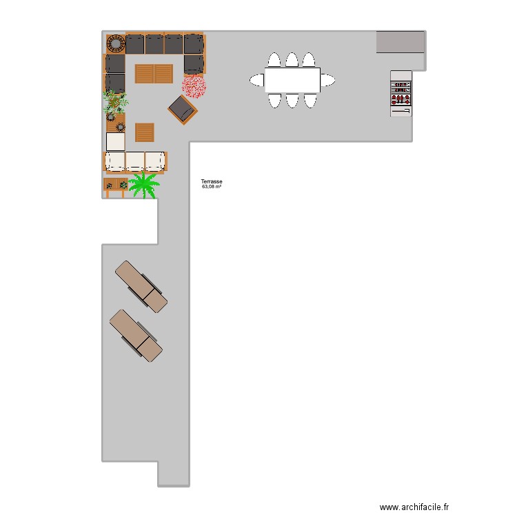 Terrasse. Plan de 0 pièce et 0 m2