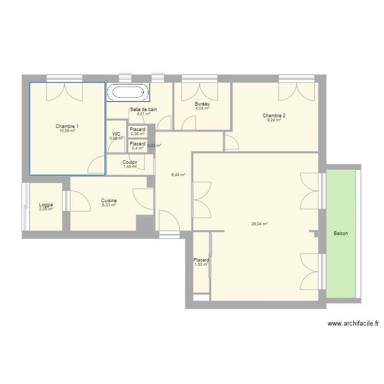 Bas de villa T4. Plan de 0 pièce et 0 m2