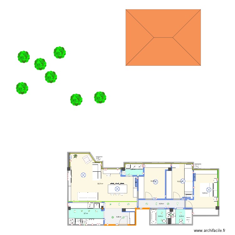 PISO PLAZA SEDA 3. Plan de 10 pièces et 94 m2