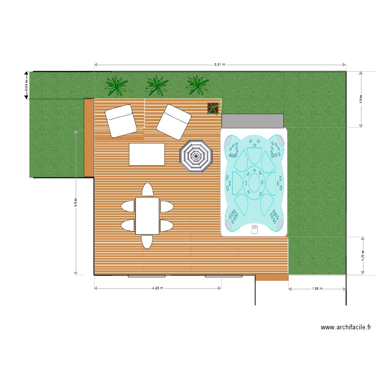 plan masse terrasse 2. Plan de 0 pièce et 0 m2
