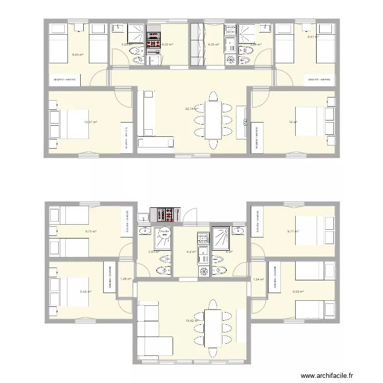 caba&ntilde;a 4. Plan de 