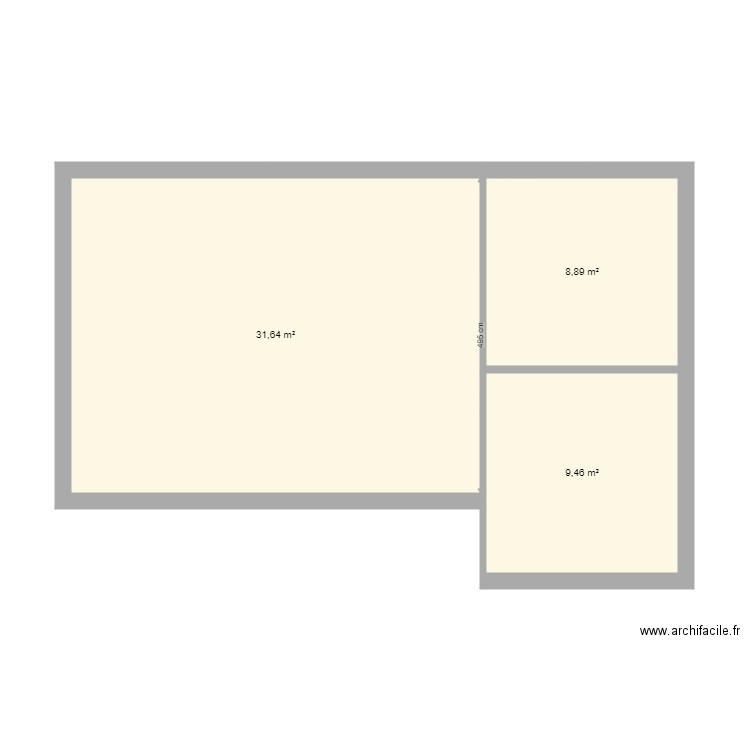 existant aménagé. Plan de 0 pièce et 0 m2