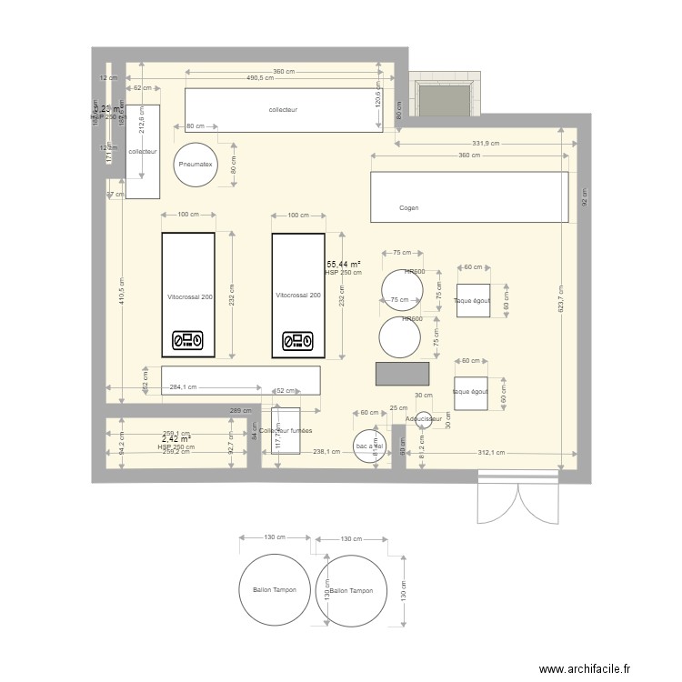 Chaufferie les eaux Vives. Plan de 0 pièce et 0 m2