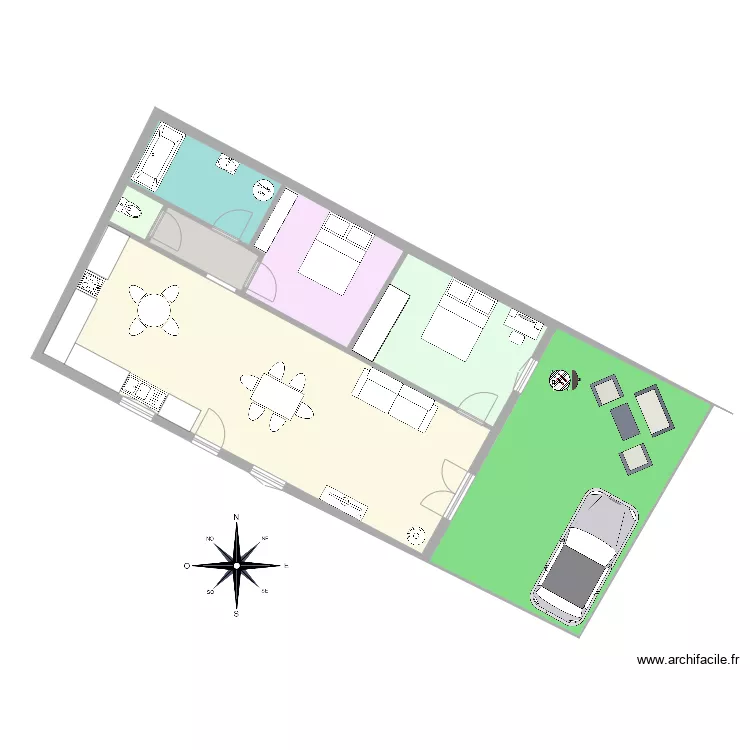 plain pied 138 000  RAIMBEAUCOURT. Plan de 