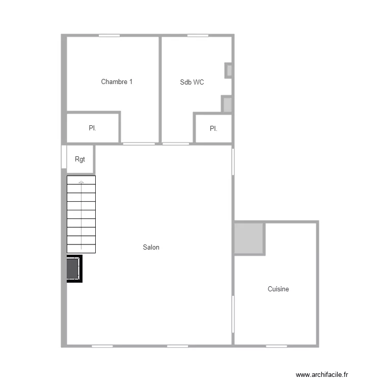 duplex st dom 5&egrave;. Plan de 