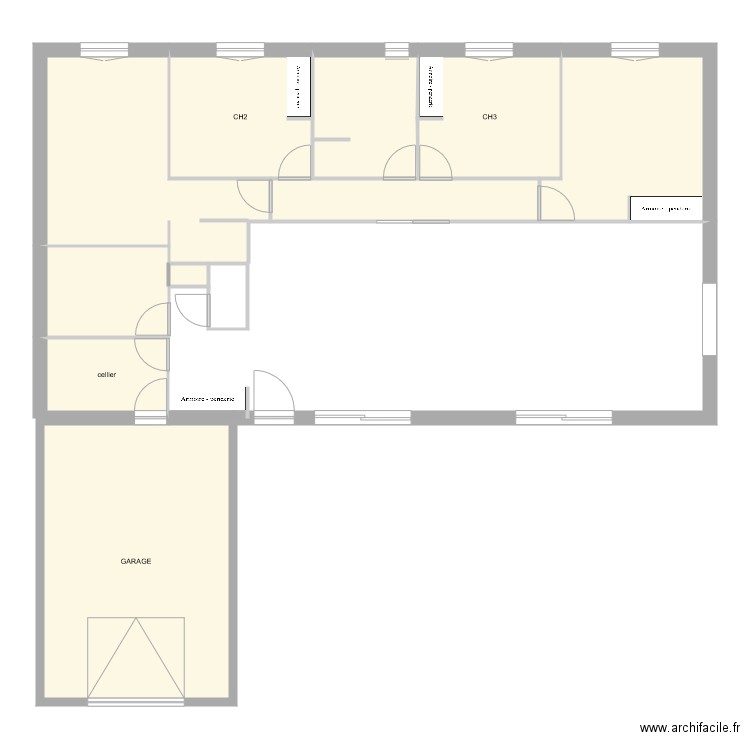 maison epilobes vierge. Plan de 10 pièces et 112 m2