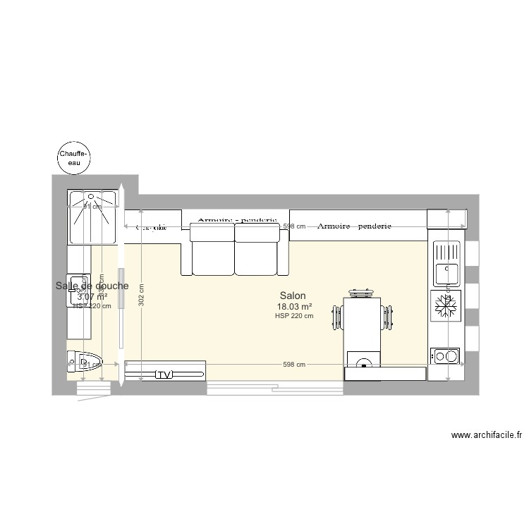 Studio3. Plan de 0 pièce et 0 m2