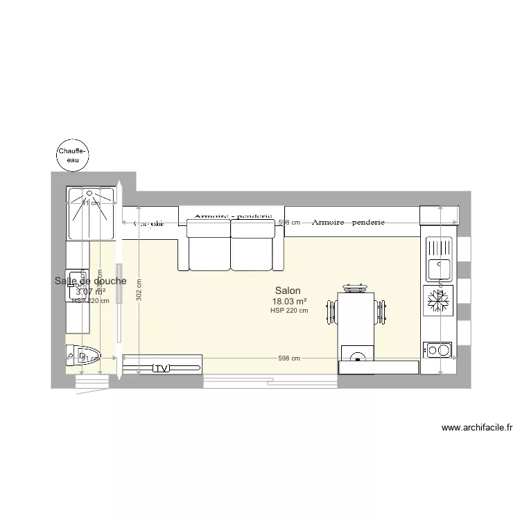 Studio3. Plan de 