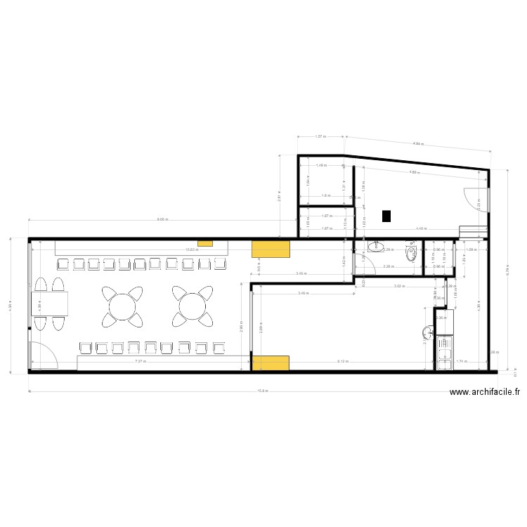 RESTAURANT TOTO MODIFIE. Plan de 0 pièce et 0 m2