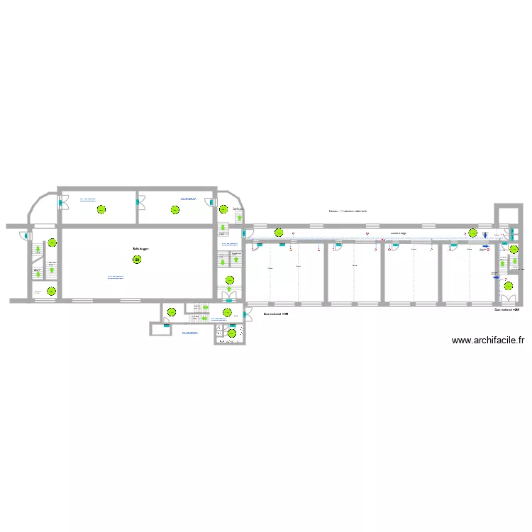 Ecole de La Calamine B&acirc;timent B plus 425. Plan de 