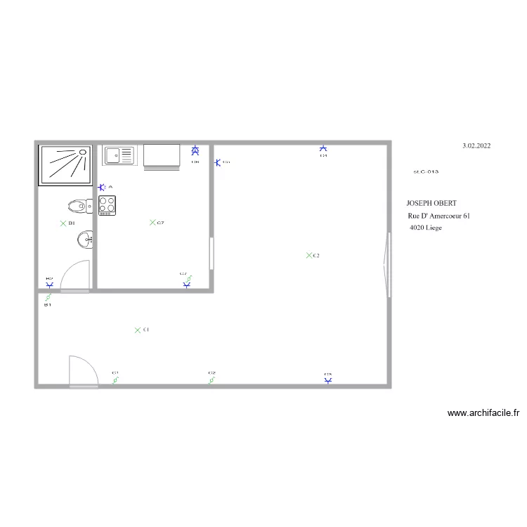 dom c013. Plan de 