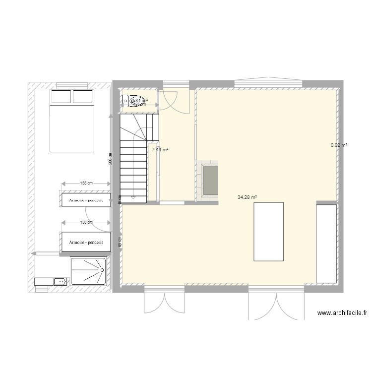 RDC mimosas. Plan de 0 pièce et 0 m2