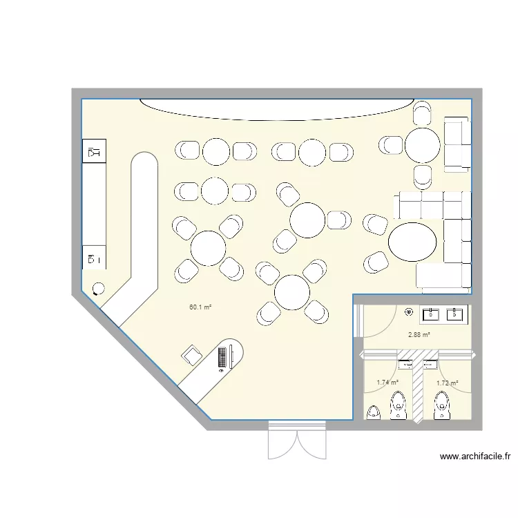 Bar à vin. Plan de Bar à vin. Plan de