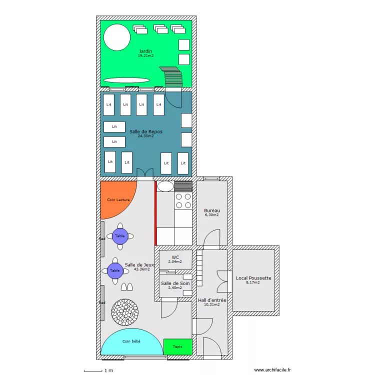 Projet de crêche. Plan de Projet de crêche. Plan de