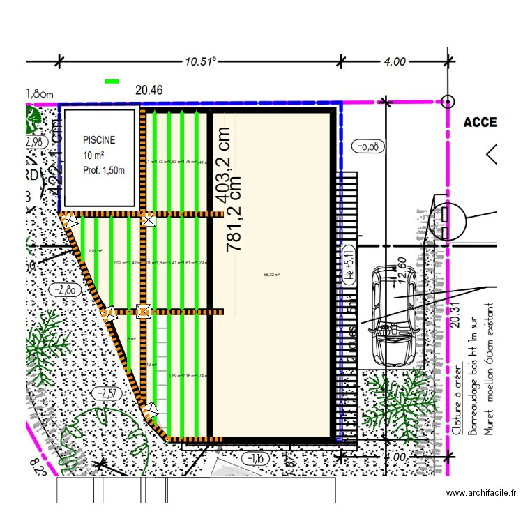 daviau v1. Plan de 19 pièces et 86 m2