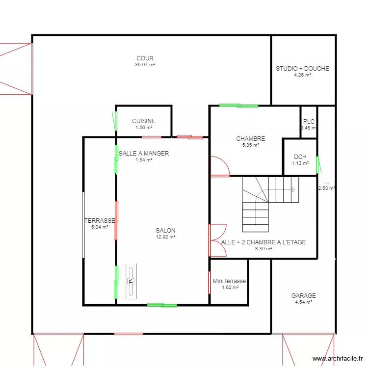 VILLA LUXUEUSE. Plan de 