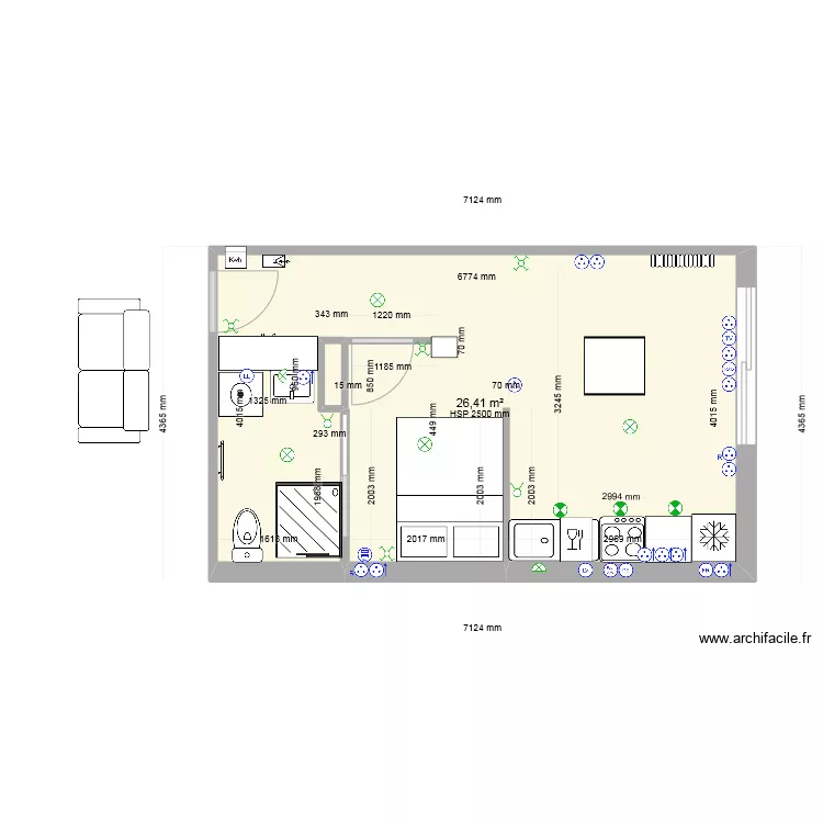 25 Parmentier travaux 1n. Plan de 
