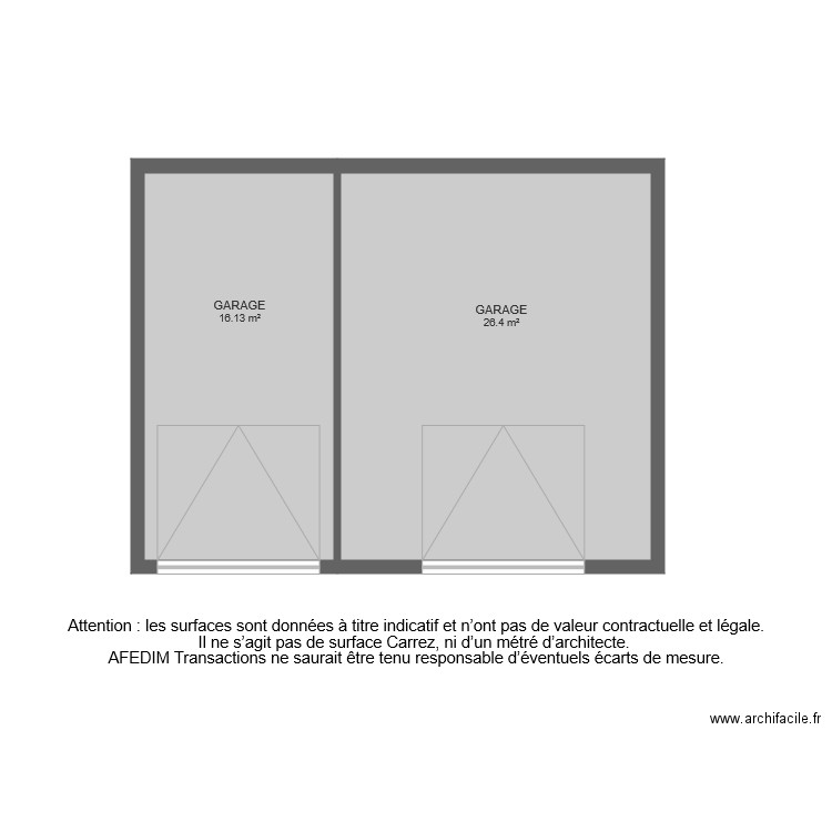 BI 6575 GARAGE. Plan de 0 pièce et 0 m2