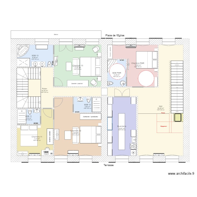 Etage1 modif. Plan de 0 pièce et 0 m2