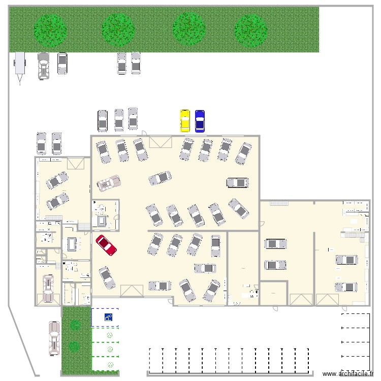 events auto atelier camille lfa. Plan de 19 pièces et 1600 m2