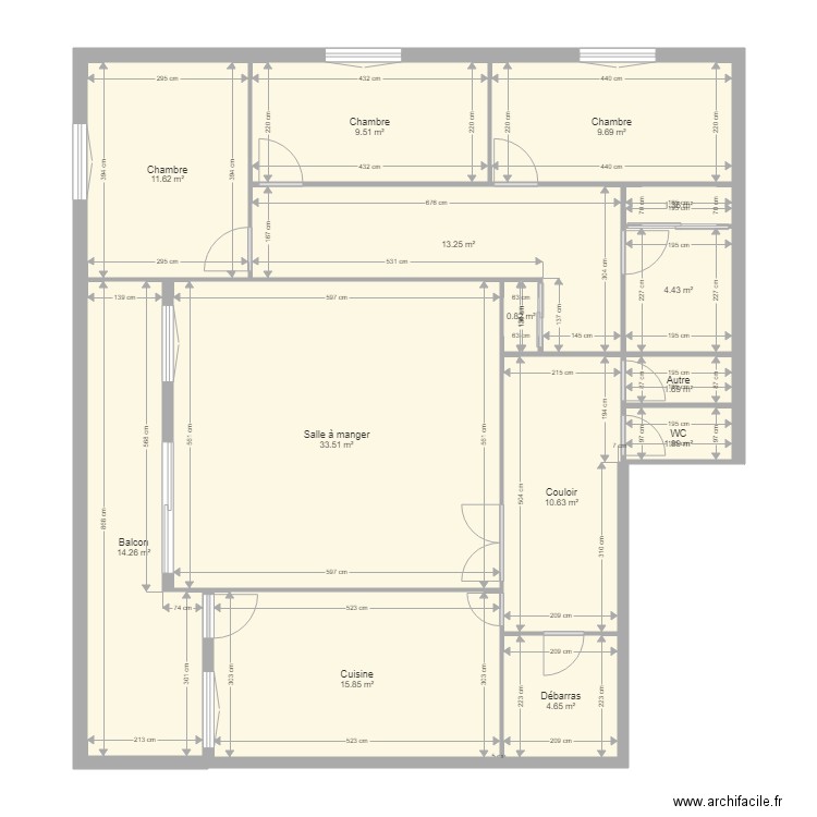 exercice promo43. Plan de 0 pièce et 0 m2