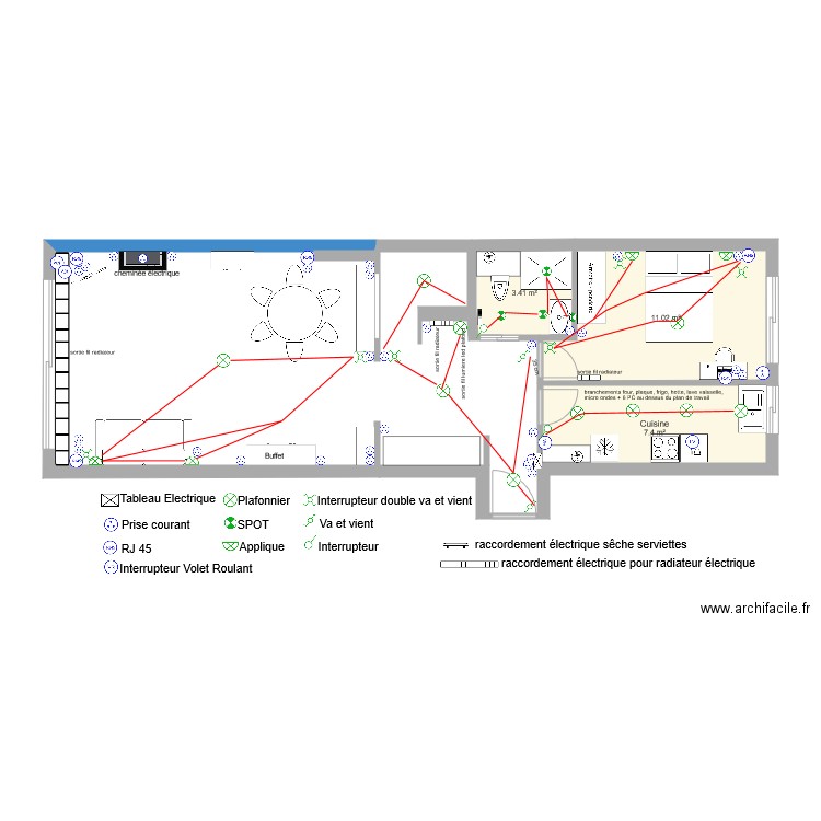 12 08 19  Plan et plan Electrique Niveau 0 avec verrierre sejour escalier. Plan de 0 pièce et 0 m2