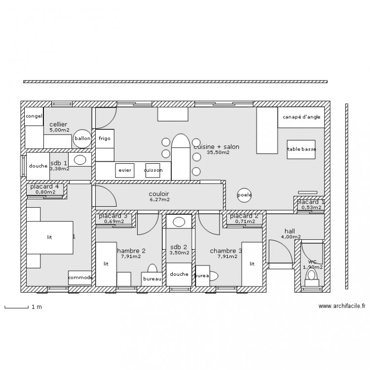 meuble. Plan de 0 pièce et 0 m2