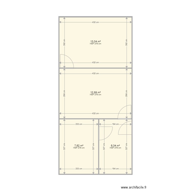 Aguado 1ère étage gauche. Plan de 0 pièce et 0 m2