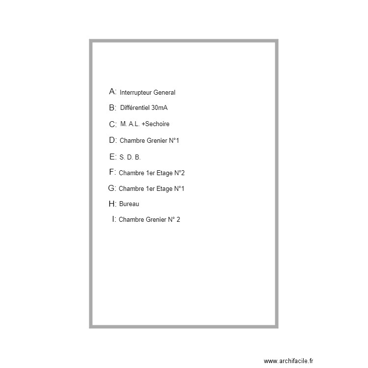 Tableau T.D.1. Plan de 1 pièce et 31 m2