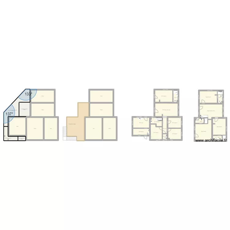 Maison Ndangane. Plan de 