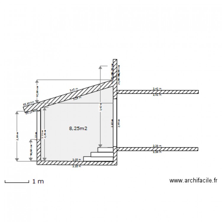 coupe sas d entree. Plan de 0 pièce et 0 m2