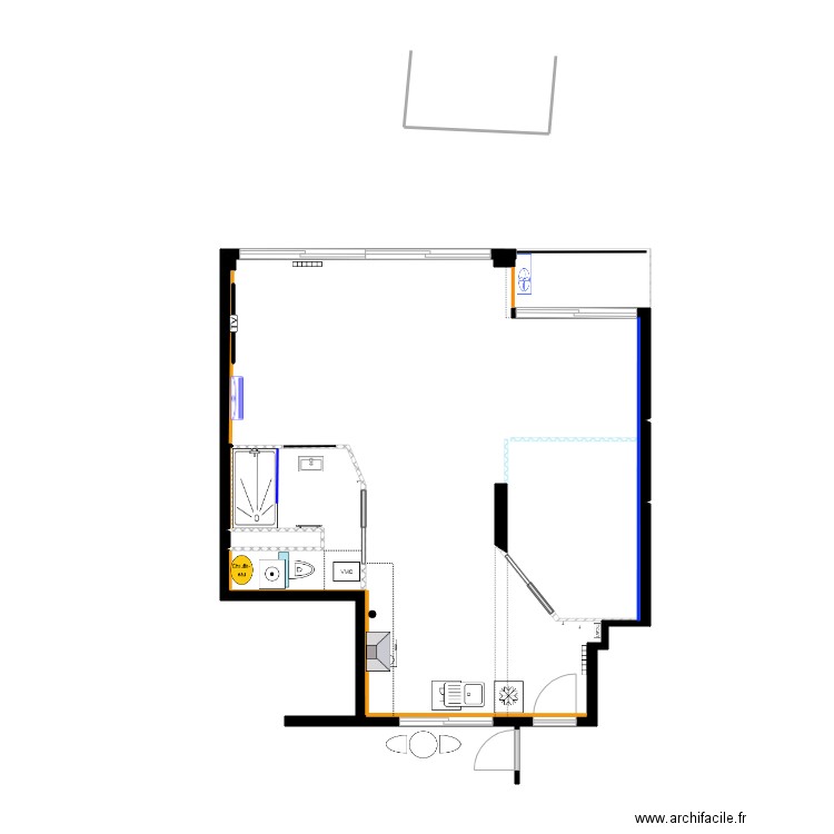 Position gpe clim extérieur. Plan de 0 pièce et 0 m2