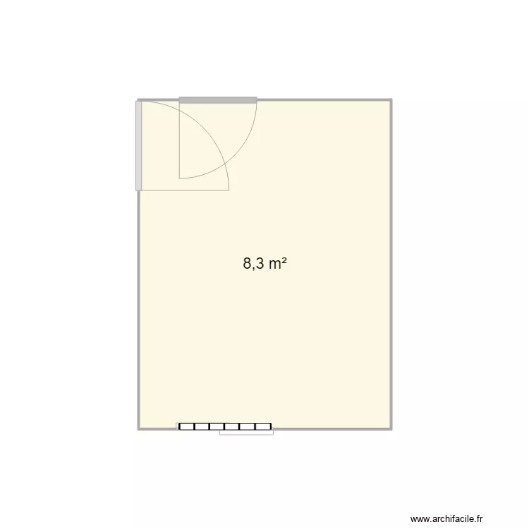 chambre vierge. Plan de 