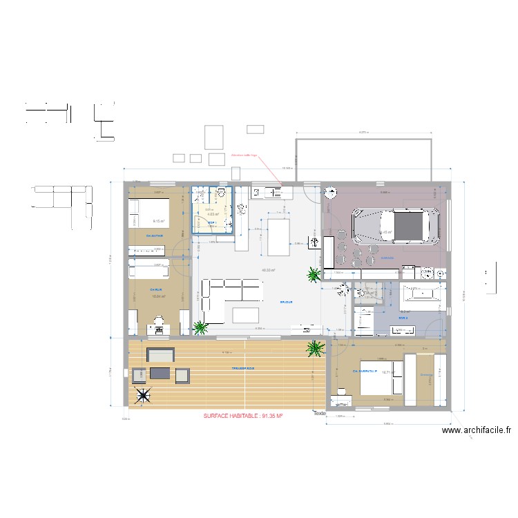 CUISINE HERAUD 1. Plan de 8 pièces et 115 m2