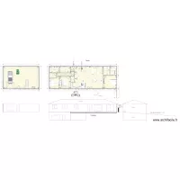 En forme de T de plein pied