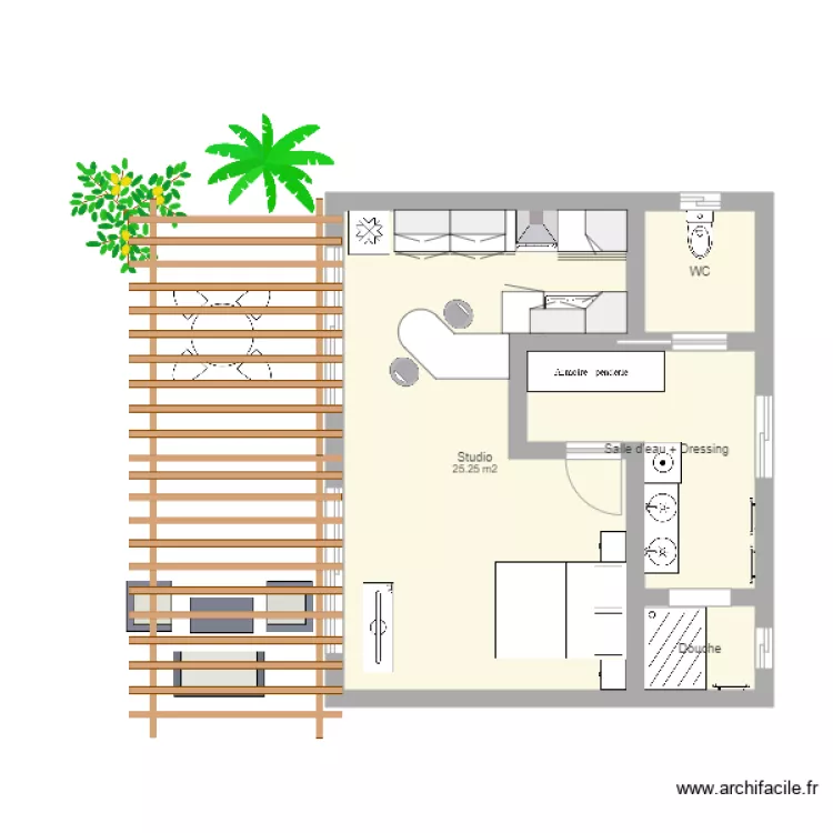 Studio Ianja V1. Plan de 