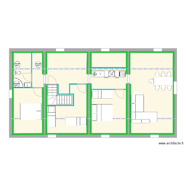 Combles Projet Option 6 cuisine. Plan de 0 pièce et 0 m2