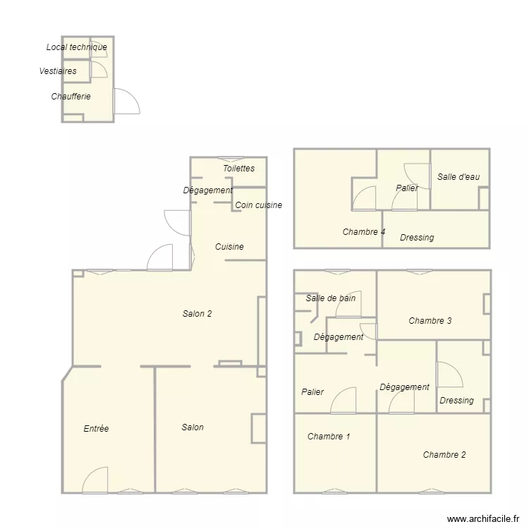 Croquis PINGLOT. Plan de 