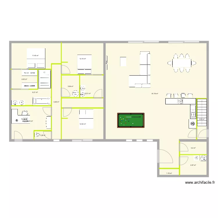 Projet maison. Plan de 
